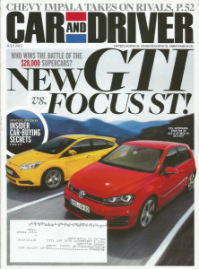 CAR & DRIVER 2013 JULY - VANQUISH, VW XL1, SEDAN SHOOTOUT, FAST & FURIOUS